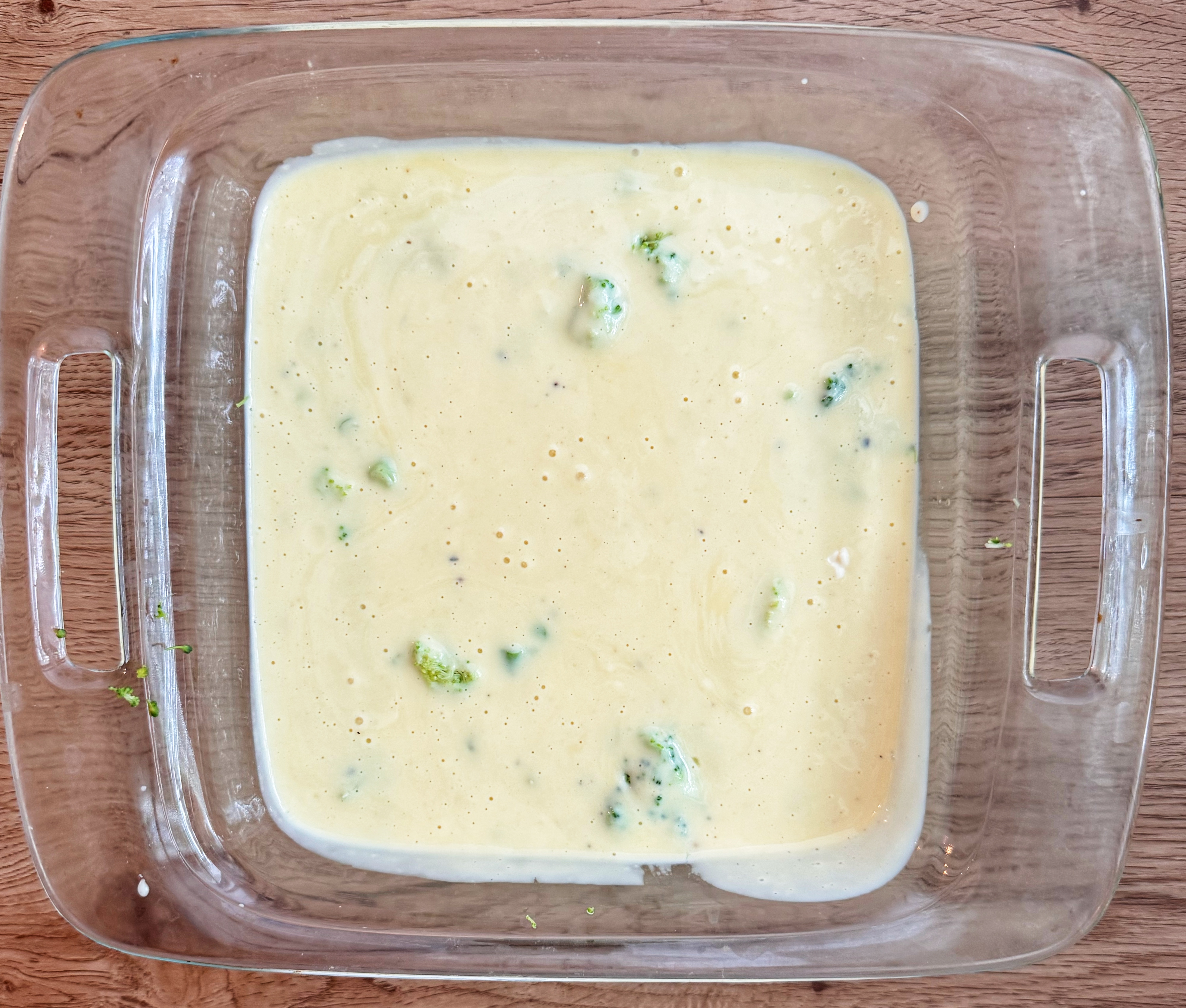 casserole raw in pan