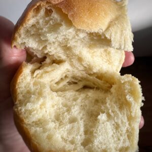 close up of soft dinner roll